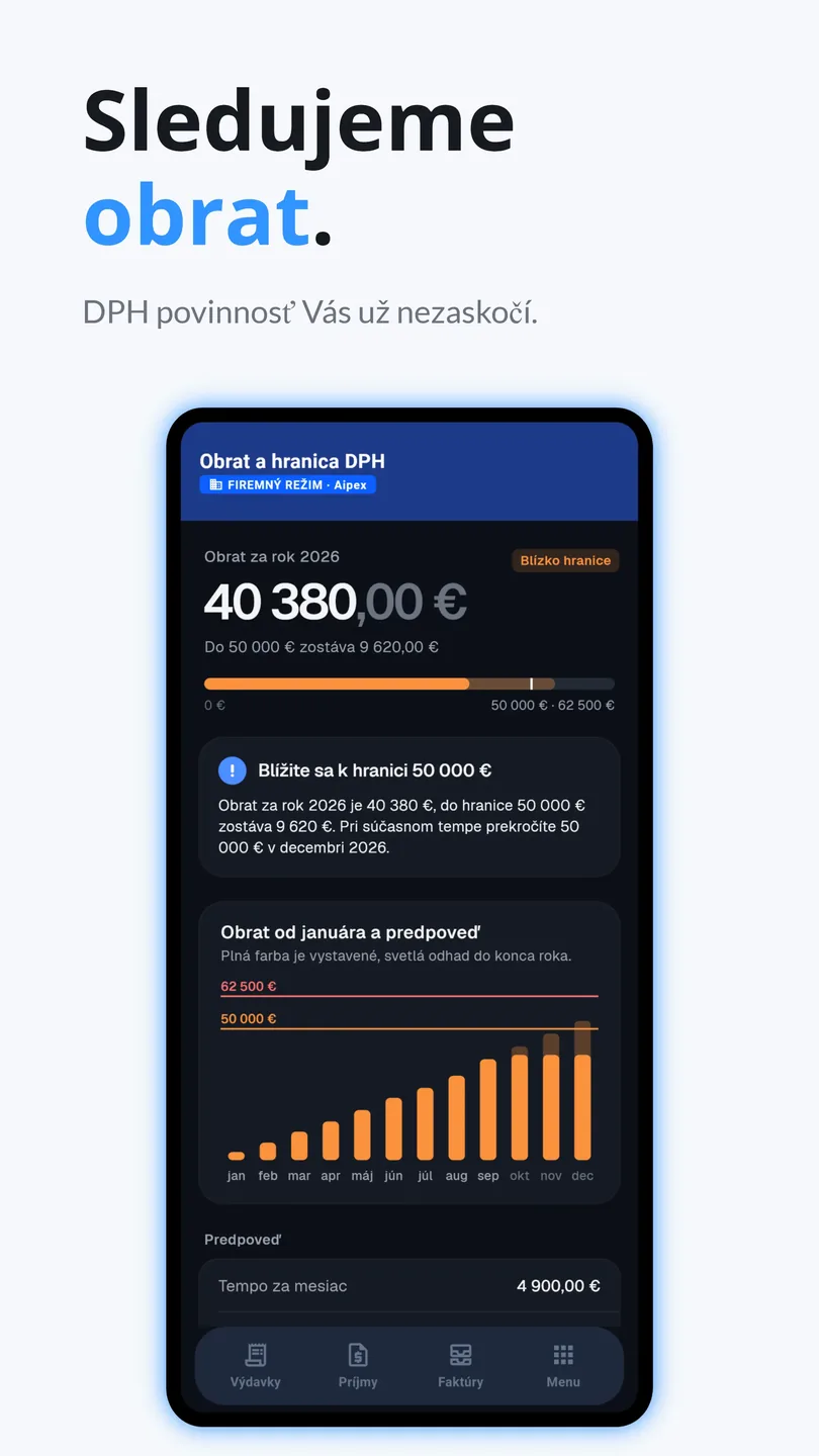 E-blok Business: obrat a hranica registrácie pre DPH